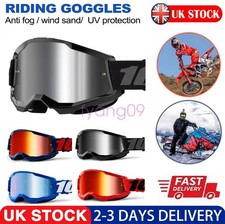STRATA 2 MOTOCROSS MX GOGGLES enduro bike 100 PERCENT MIRROR / CLEAR
