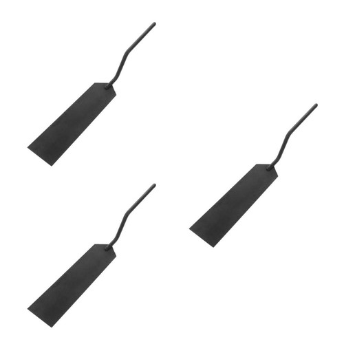 3pcs black metal front lay - black,