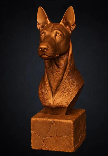 Basenji bust - basenji,