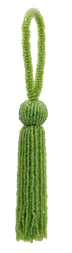 Beaded key tassel with seed - key,
