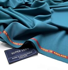 Teal Super 150s Wool & Cashmere Fabric Suiting Jackets Thobes , 3.50m x 1.50m