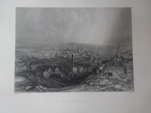 Original old print bookplate - old,