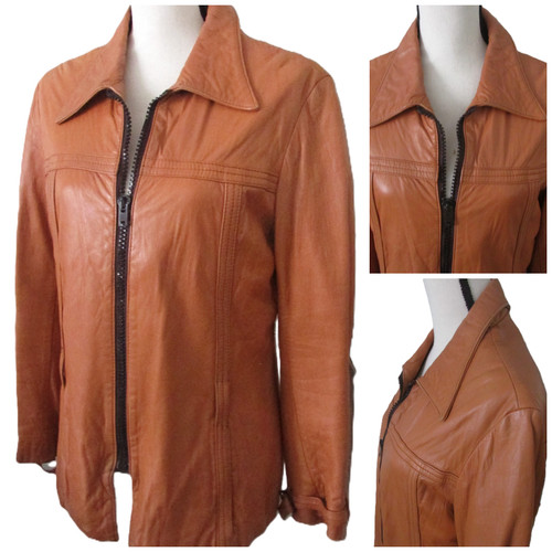 Vtg 70s leather jacket - 40, soft