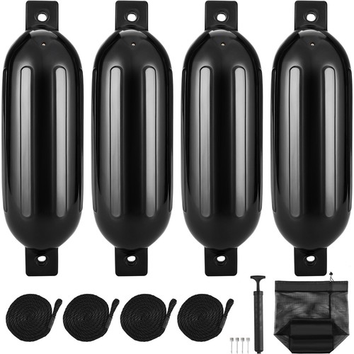 Black boat fenders x - 5.5", 20"