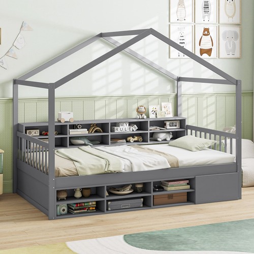 Wooden platform bed frame - wooden,