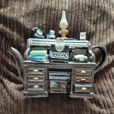 Large Teapot Novelty Designed By Tea Pottery Called "Righting Desk"