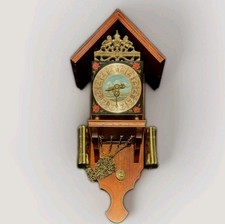 A Vintage Dutch Zaanse wall clock Warmink Wuba model w/ Pendulum & Weights