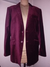 Mens Burgundy Velvet Jacket