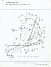 MORRIS MINOR 1000 SAL ESTATE TOURER VAN PICK-UP HEATER INSTALLATION INSTRUCTIONS