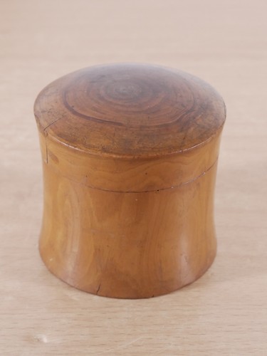 Vintage turned wood trinket - turned,