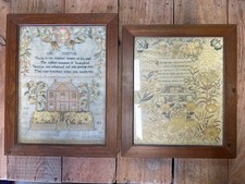 Pair Framed Sampler Prints