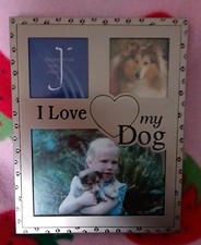 I Love My Dog Silver Metal