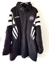 Newcastle United Original Adidas Jacket Coat. Medium 38/40 Black Adults Football