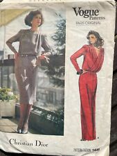 Vogue Patterns Paris Original 1449 Christian Dior Misses' Dress Size 8 1980s