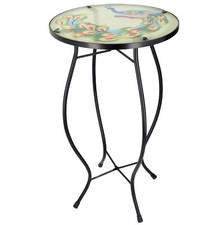 Iron/Glass Round Side Coffee