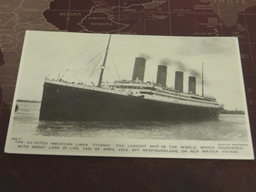 Postcard titanic white - postcard., titanic,