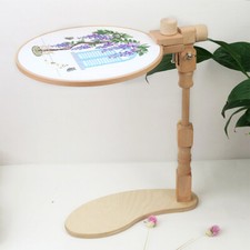Adjustable Wooden Cross Stitch Rack Embroidery Lap Stand Sewing Frame Hoop UK