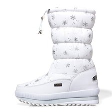 Women's non slip snow boots warmth and winter waterproof mid length cotton shoes