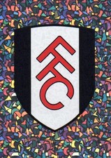 Premier League TOPPS 2014 Fulham FC Logo badge Shiny Football Sticker 99 Mint