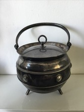 Silver plated  metal cauldron
