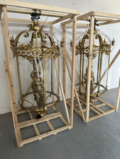 4ft Tall, Pair Of, French “liberty” Antique Lanterns (x8 Available) 