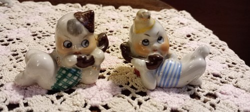 Pair antique chinese googly - chinese,
