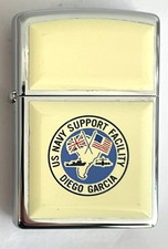 🔥 ZIPPO LIGHTER - 1996 US NAVY SUPPORT FACILITY Diego Garcia ULTRALITE Sealed