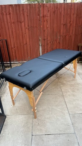 Massage table bed black - table,