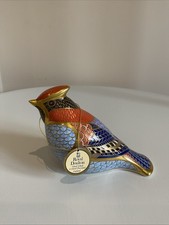 Royal Crown Derby  Paperweight - Waxwing