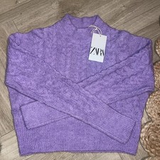 Zara purple Cable Knitted
