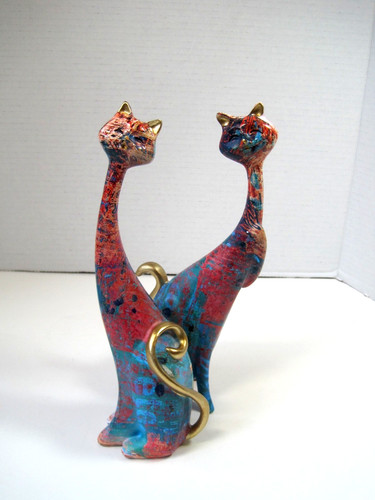 Set colorful abstract cat - set, 2