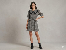 Topshop Star Print Button