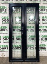 SMALL NARROW FRENCH DOORS ALUMINIUM THIN OUTWARDS OPENING EXTERNAL EXTERIOR
