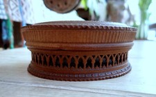 INDIAN CARVED CRICKET CAGE Fine Exotic Wood carving Antique 1901 Late Victorian