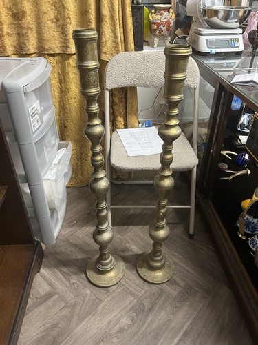 Vintage large tall brass floor - vintage,