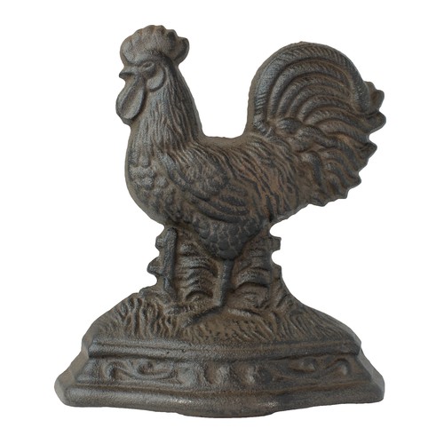 Large rooster doorstop - rooster, wedge