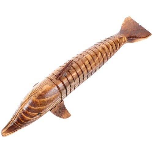 Wood dolphin figurine - wood, small