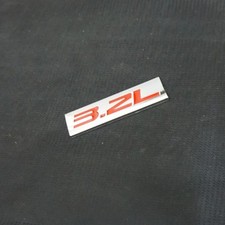 1x Red 3.2L Chrome Metal Emblem Sticker Badge Decal 3D Sport v6 Coupe Racing suv