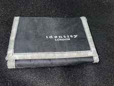 Identity London Black Canvas Tri-Fold Wallet  