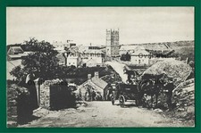 Zennor horse cart people houses etc Argalls postcard St Ives Cornwall