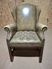 Wade leather wing back chair - wade,