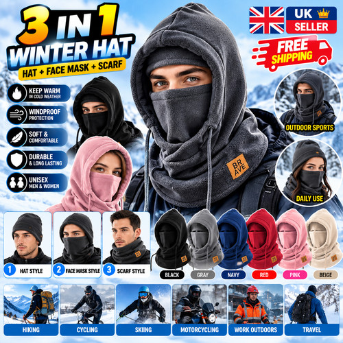Winter warm balaclava hat - winter,