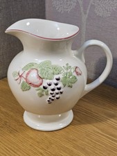 BOOTS 'Orchard' Large 3 Pint Ceramic Jug/ Pitcher with Fruit Pattern
