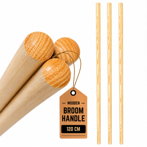 Durable wooden broom - durable, handle