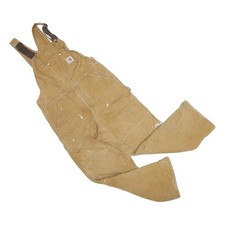 CARHARTT Mens Beige Loose Cotton Dungarees M W32 L30 Workwear Utility