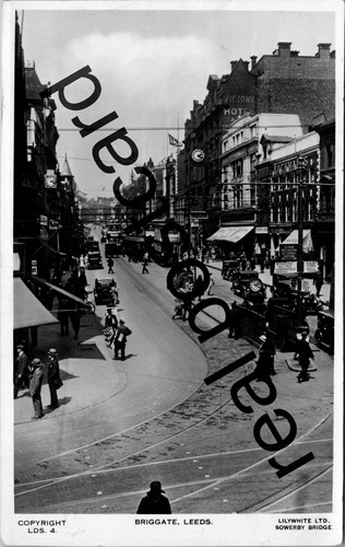 Briggate leeds rppc - briggate,