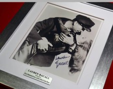 LAUREN BACALL Signed AUTOGRAPH Rare Humphrey Bogart Picture, DVD, Frame COA UACC