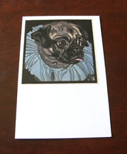 ORIGINAL  BRESSLERN - ROTH ART NOUVEAU ANIMAL POSTCARD - PUG DOG, RED CROSS.