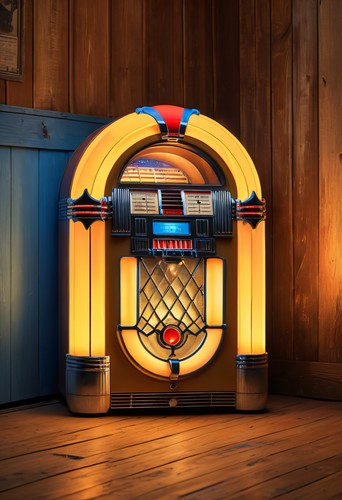 Vintage jukebox glow old - vintage,