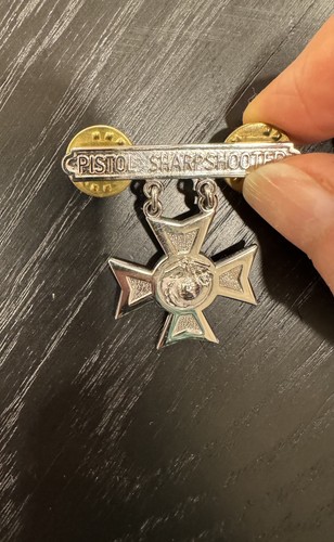 Usmc pistol sharpshooter badge - usmc,